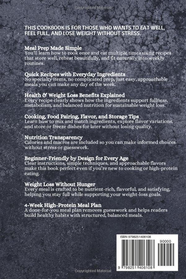 High Protein Cookbook for Weight Loss: Quick & Simple Meal-Prep Recipes to Cook Once, Enjoy All Week, and Stay Full While Slimming Down by Shannon Waters
