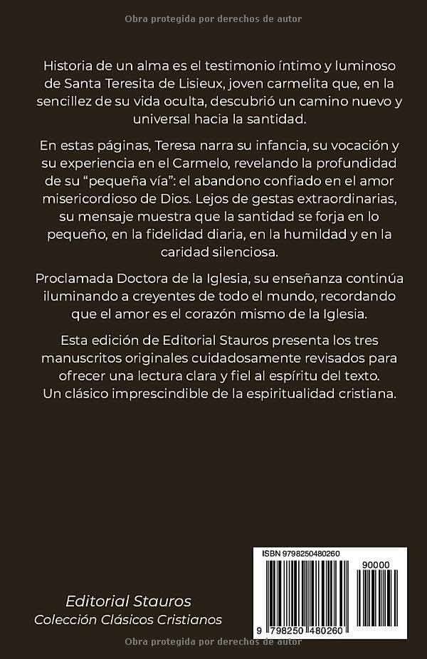 Historia de un alma: Autobiografía espiritual de Santa Teresita de Lisieux (Spanish Edition) by Santa Teresita de Lisieux