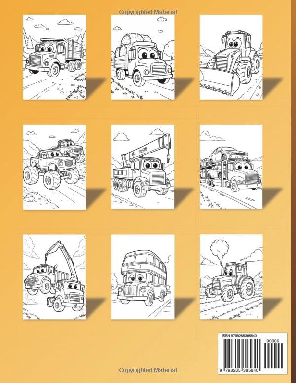 Big Truck Coloring Book for Kids – Fun Preschool Truck-Themed Pages for Ages 2-4, ages 4-8: Pickup Trucks, Garbage Trucks, Semi Trucks, Monster Trucks, Automobiles, and More Exciting Vehicles to Color by ColorJoy Studio