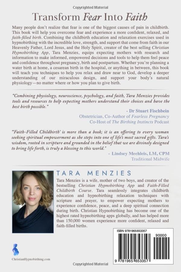 Faith-Filled Childbirth: A Christian Approach to Hypnobirthing by Tara Menzies