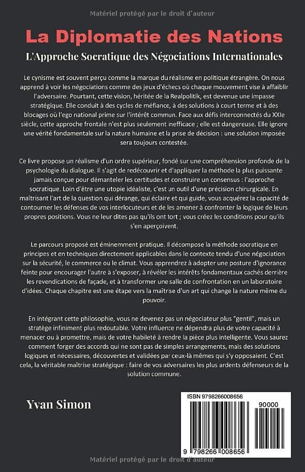 La Diplomatie des Nations: L'Approche Socratique des Négociations Internationales (French Edition) by Yvan Simon