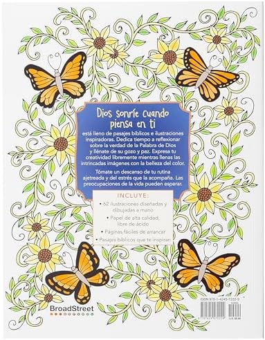 Dios sonríe cuando piensa en ti: libro para colorear (Spanish Edition) by Majestic Expressions
