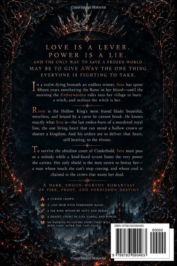 Ashes of the Hollow Crown: A Dark Fae Romantasy of a Cursed Crown, Forbidden Magic, and Enemies Bound by Fire by Rowan Ashwick
