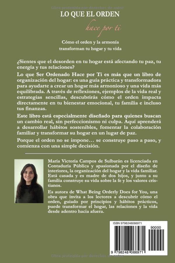 LO QUE EL ORDEN HACE POR TI: Cómo el orden y la armonía transforman tu hogar y tu vida (Spanish Edition) by María Victoria Campos
