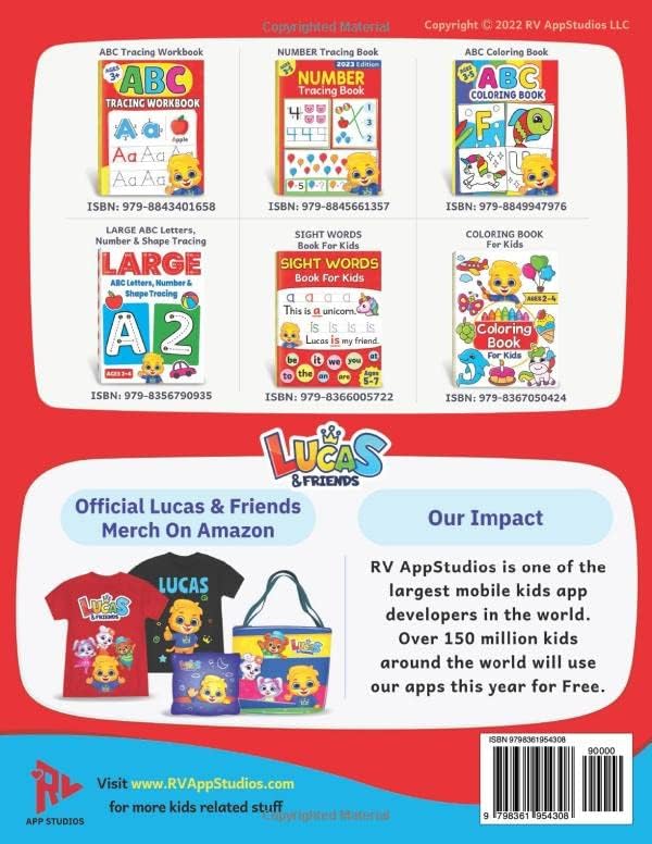 Scissor Skills Preschool Activity Book: Learn to Cut Lines, Shapes, Fruits, Animals | Fun Cutting & Coloring Book for Kids | Preschool Learning Activities for 3-5 Year Olds by Lucas & Friends by RV AppStudios