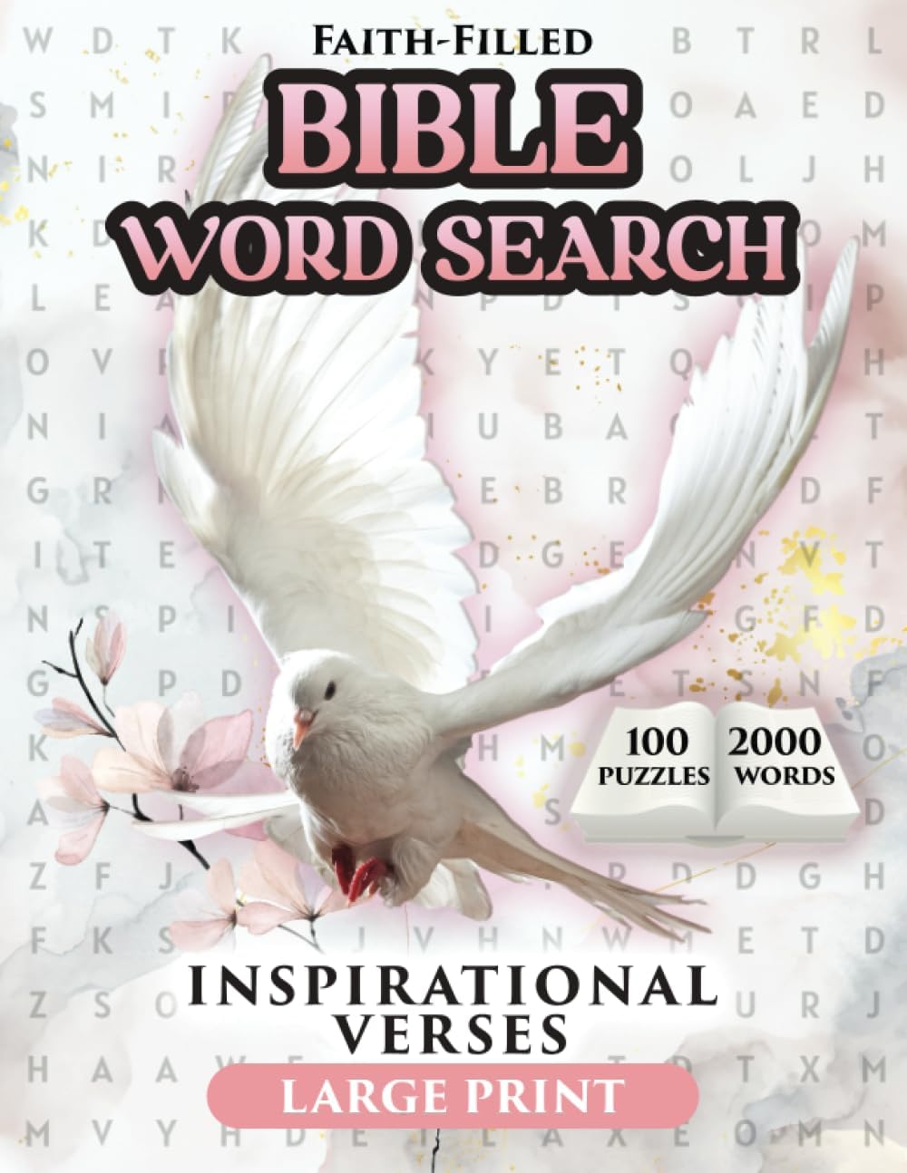 Bible Word Search: Inspirational Verses: 100 Large Print Puzzle Book For Adults, Seniors and Teens, Motivational and Challenging Activity Book, Perfect Gift by Mindful Musings Publishing