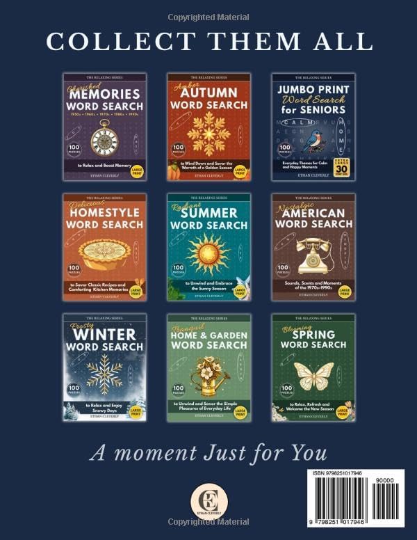 Easy JUMBO PRINT Word Search for Seniors: 100 Easy & Relaxing 30-Point Font Puzzles | Everyday Themes for Calm and Happy Moments (The Relaxing Series) by Ethan Cleverly