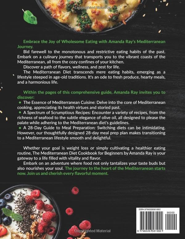 Mediterranean Diet Cookbook for Beginners: 1800 Days of Healthy, Easy, Delicious, and Nutritious Recipes for Fast & Healthy Meals. Includes a 28-Day ... (Quick & Easy, Healthy Diet Recipes Books) by Amanda Ray