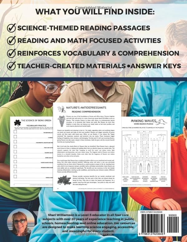 Middle Grades Science Workbook: Summer Science Practice: Science for Middle Grades (Middle School Science Workbooks) by Shari Williamson