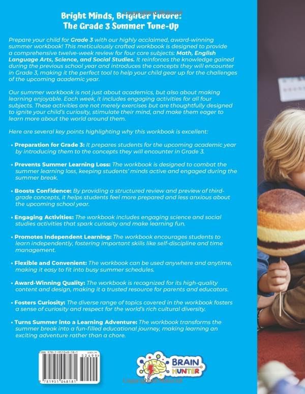 Summer Activity Playground Grade 2-3: 8 Weeks of Summer Activities - Math, ELA, Science, Reading and Social Studies by Brain Hunter Prep
