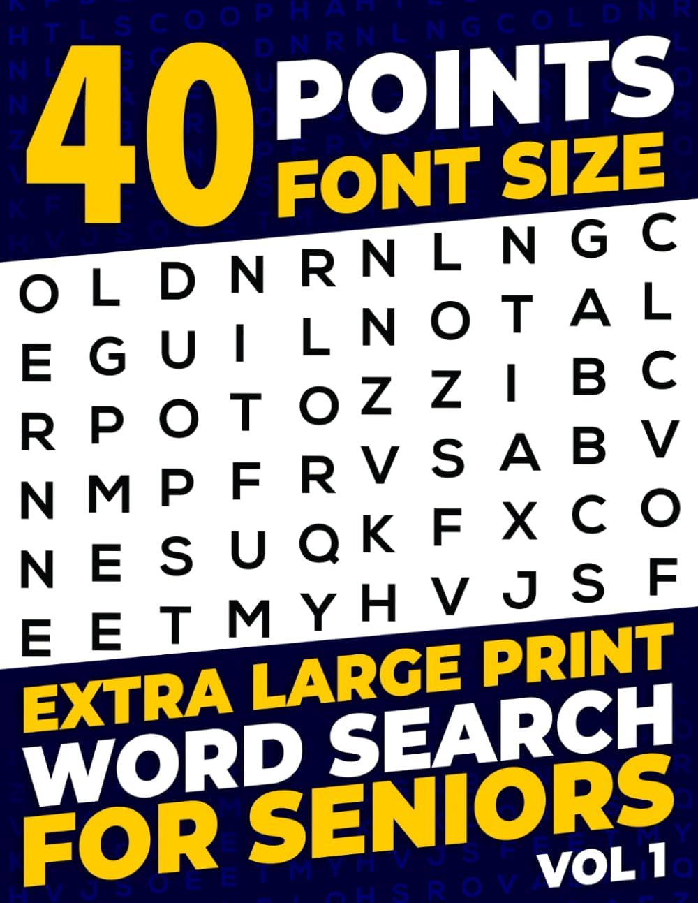 40 Points Font Size Extra Large Print Word Search for Seniors: Easy Word Search Puzzles for Seniors who has Vision Problems | Vol 1 by Firefly Press