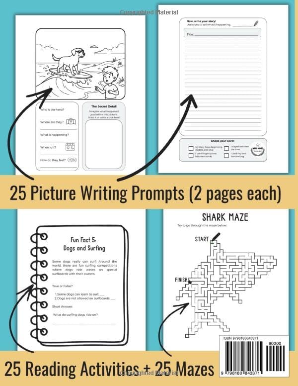 SUMMER FUN WORKBOOK: 100 Pages of Writing, Reading & Activities for Kids Ages 7-10 by Marion Schilling
