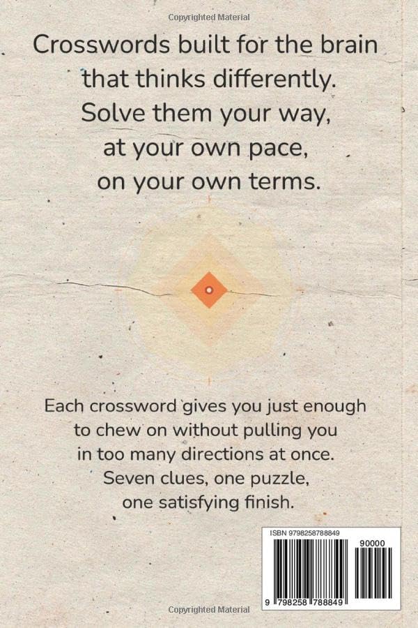 ADHD Crossword Puzzle Book: Crossword Puzzles for ADHD | Help Calm the Mind, Relax, and Focus | 6x9 Inches, 110 Pages | 50+ Puzzles | Solutions Included by Joshua Missel