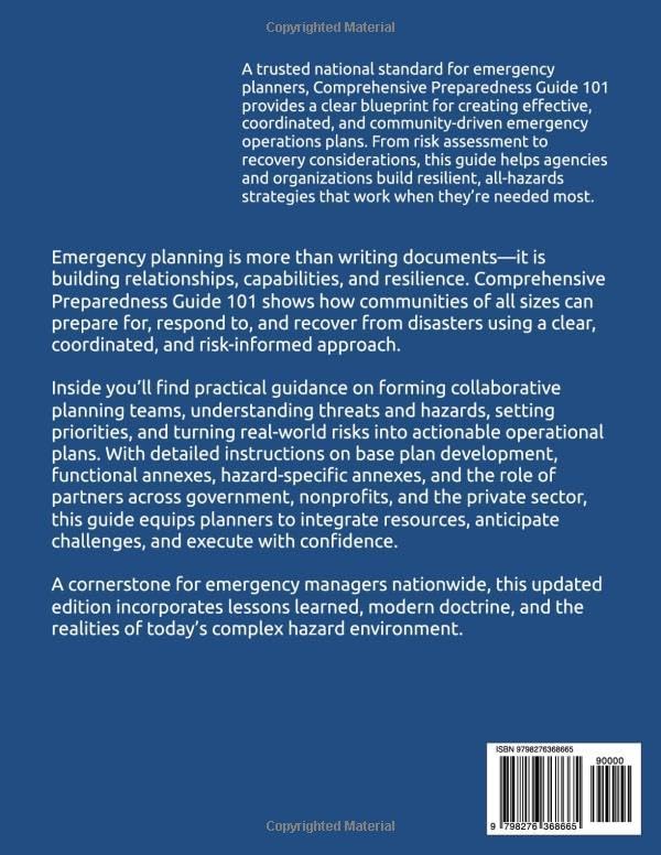 Developing and Maintaining Emergency Operations Plans: Comprehensive Preparedness Guide (CPG) 101 May 2025, Version 3.1 by FEMA