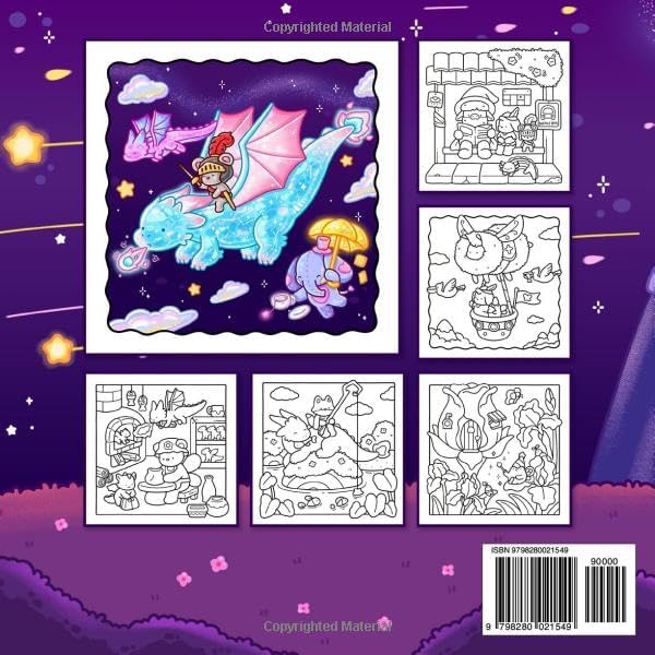 Fantasy Land: Coloring Book for Adults and Teens Featuring Little Friends in Magical World with Cute Cozy Moments and Funny Adventures for Relaxation by Southern Lotus