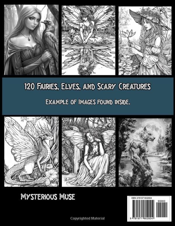 Secrets of the Dark Forest: A Forest Coloring Book for Adults with 120 Enchanted Illustrations of Fairies, Elves, Witches, and Other Dark Woodland ... (Fantasy Adult Coloring Book Series) by Mysterious Muse