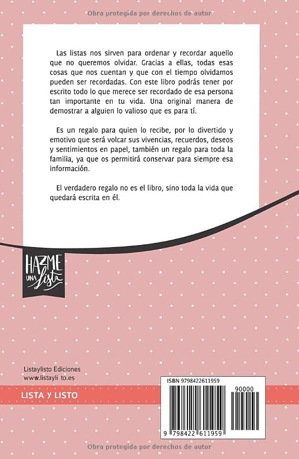 Hazme una lista abuela: Las listas de tu vida (Spanish Edition) by Lista y Listo
