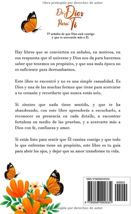 DE: DIOS PARA: TI: 77 señales de que Dios está contigo y que te acercarán más a Él. (Spanish Edition) by Gia Moretti