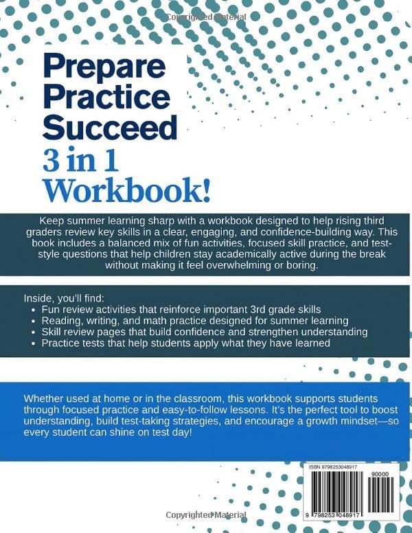 3rd Grade Summer 2026 Practice Workbook: Fun Activities, Skill Review, and Practice Tests by J Publishing