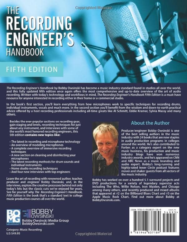 The Recording Engineer's Handbook 5th Edition by Bobby Owsinski