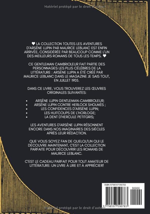Toutes Les Aventures D'Arsène Lupin - La Collection Complète: 5 Livres En 1: Arsène Lupin Gentleman-Cambrioleur, Arsène Lupin contre Herlock Sholmès, ... d'Arsène Lupin, et d'autres. (French Edition) by Maurice Leblanc
