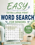 Easy Extra Large Print Word Search for Seniors: 100 Word Find Puzzles with Everyday Words and Easy-to-Read Jumbo Print for Adults, Beginners and Puzzle Lovers, One Puzzle Per Page by Solmere Finch