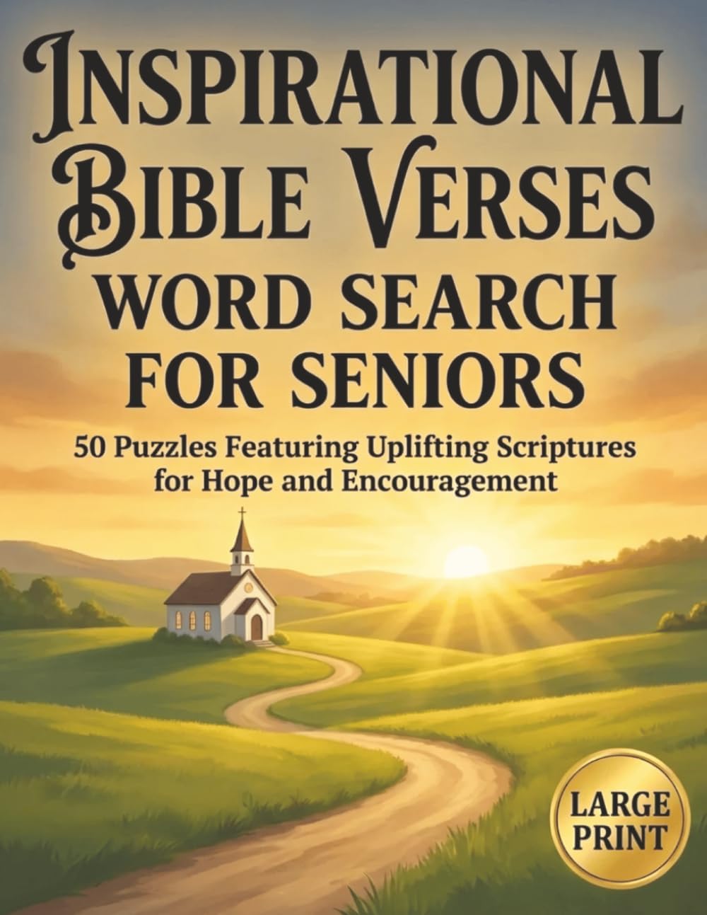Inspirational Bible Verses Large Print Word Search For Seniors | 50 Easy Puzzles Featuring Uplifting Scriptures for Hope, Strength and Encouragement: ... Seniors, Big Font, Cognitive Games For Adults by Annie Fields