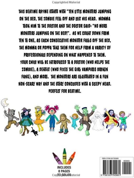 Ten little monsters jumping on the bed: A halloween adventure by Thomas Sean Duane