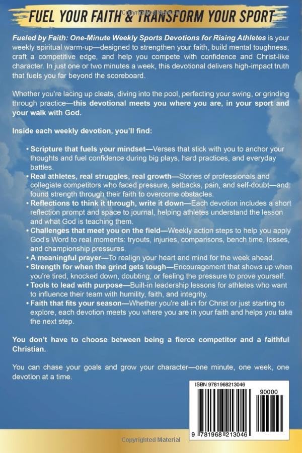 One-Minute Weekly Sports Devotions for Rising Athletes: Biblical Guidance for Teens to Play with Purpose, Build Mental Toughness, Craft a Competitive Edge & Lead Through Christ (Fueled by Faith) by NextLevel Publications