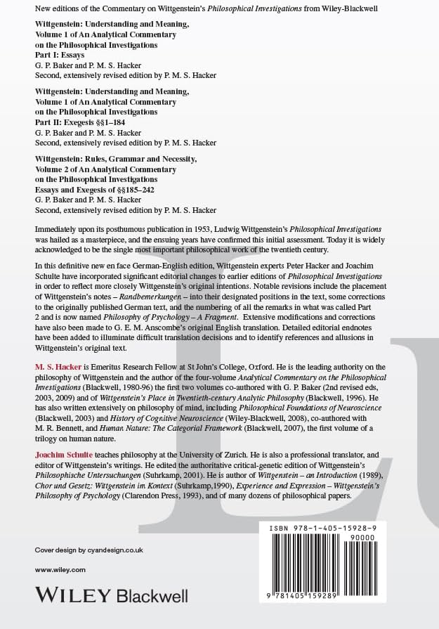 Philosophical Investigations by Ludwig Wittgenstein