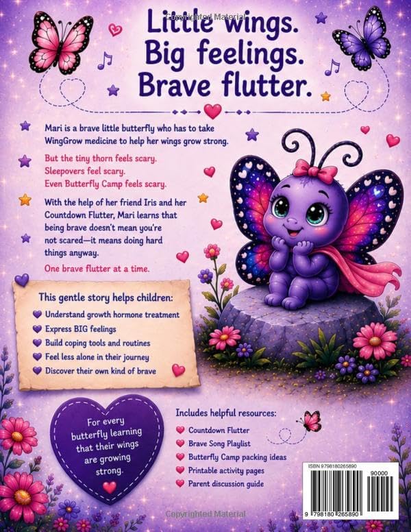 Mari and the Brave Butterfly Medicine: A Brave Butterflies Story with Growth Hormone (Mari the Turner Syndrome Butterfly's Adventures) by Clare Martin LCSW