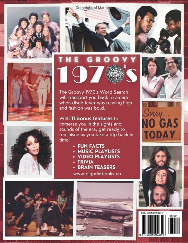 The Groovy 1970s Large Print Word Search Book for Adults: Nostalgic Big Font Wordfind Puzzle Book for Seniors for Easy, Relaxing Activity With Fun ... (Nostalgic Book Gifts for Women and Men) by BIG PRINT BOOKS