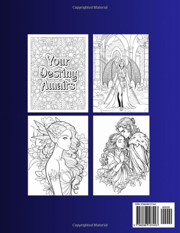 Romantasy Quest: Magic and Ink: A Coloring Book by Jean J. Reinhart