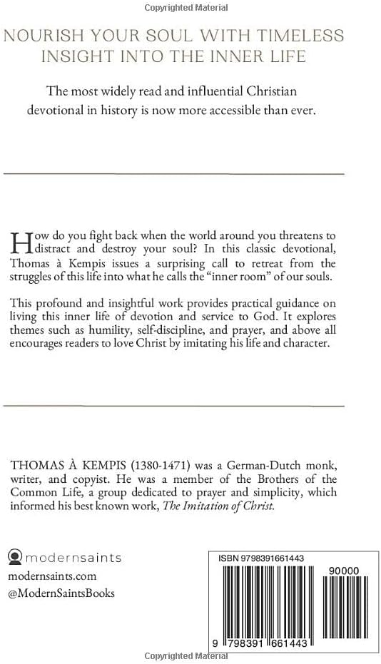 The Imitation of Christ: A Modern Translation by Thomas à Kempis