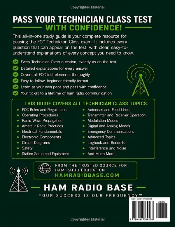HAM RADIO LICENSE STUDY GUIDE: TECHNICIAN CLASS by Terry L Barlet N0TLB