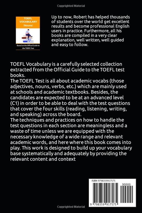 TOEFL VOCABULARY (NOUNS): Based on the Official Guide to the TOEFL Test by Robert Allans