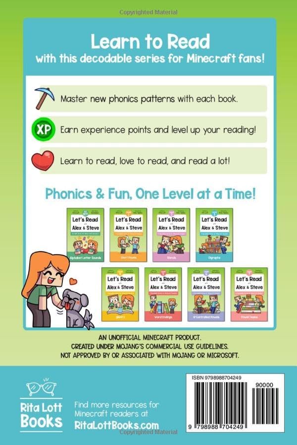 Let's Read With Alex and Steve! Level 3 - Consonant Digraphs: A Decodable Book for Minecraft Readers (Let's Read With Alex and Steve! A Decodable Series for Minecraft Readers) by Rita Lott
