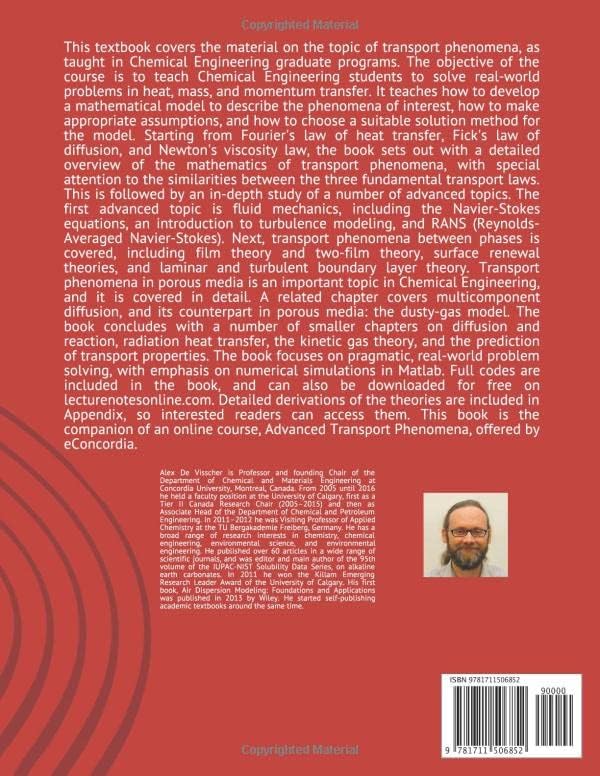 Advanced Lecture Notes in Heat, Mass, and Momentum Transfer (Lecture Notes in Science and Engineering) by Alex De Visscher
