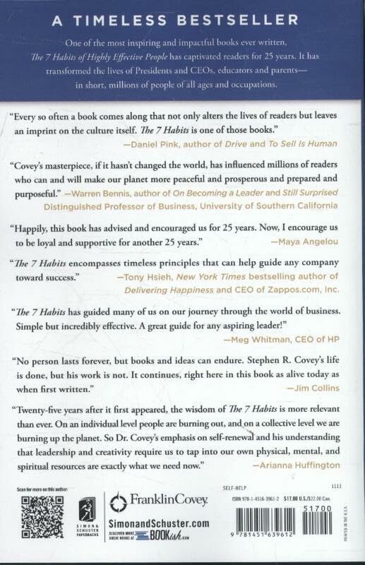 The 7 Habits of Highly Effective People: Powerful Lessons in Personal Change by Stephen R. Covey