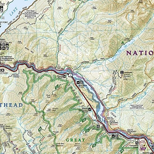Glacier and Waterton Lakes National Parks Map (National Geographic Trails Illustrated Map, 215) | Books by National Geographic Maps