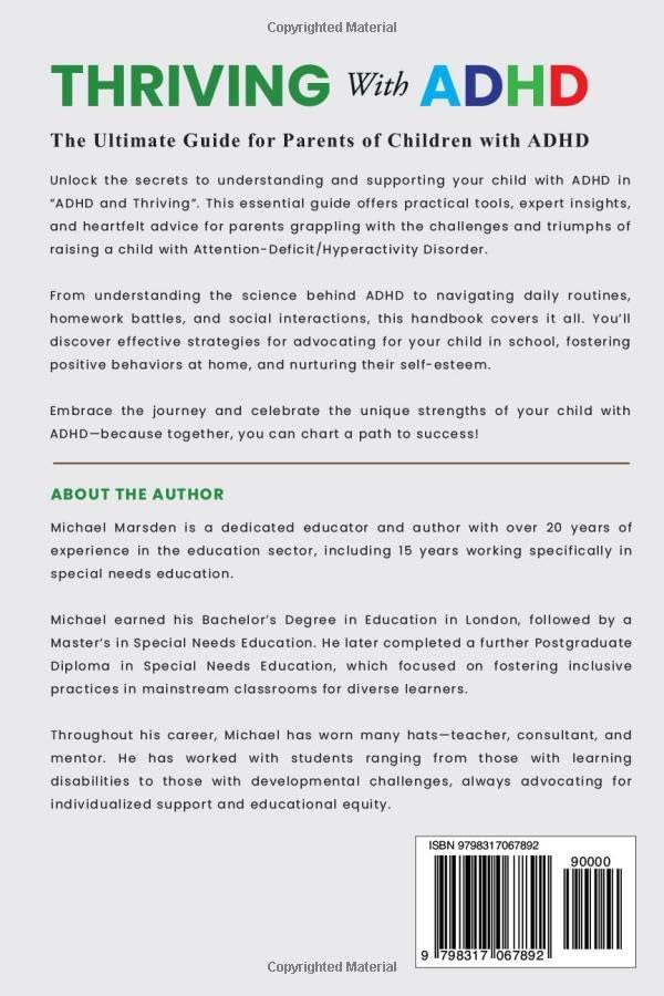 Thriving With ADHD: The Ultimate Guide for Parents of Children with ADHD by Michael Marsden