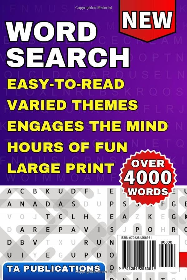 Big Book of Large Print Word Search: Entertaining 4000 Word Puzzle Book for Adults & Seniors (Ultimate Word Search Collection) by TA Publications