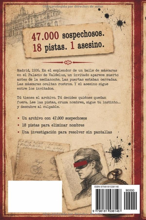 El Crimen del Palacio: 47.000 sospechosos, 18 pistas y 1 asesino | Librojuego de deducción criminal para adultos ambientado en Madrid, 1926 (Spanish Edition) by Daniel Salcedo