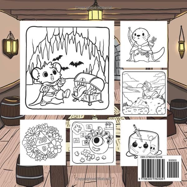 Dungeons and Drawings: A cozy fantasy coloring book by Alys Mac