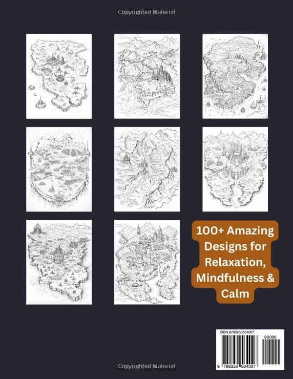 Mystic Maps & Hidden Realms A Fantasy Maps Coloring Book for Adults: 120+ Unique Magical Worlds, Lost Cities & Explorer’s Routes for Creativity and ... Creatures & Cozy Fantasy Adventures) by Big Little Dreams