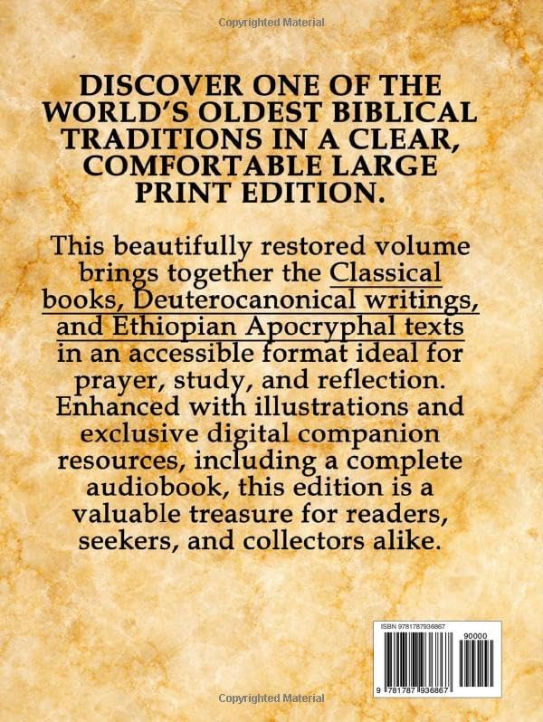 THE COMPLETE ETHIOPIAN BIBLE In English - LARGE PRINT: (Illustrated, Audiobook Included) Old and New Testament, Apocryphal and Deuterocanonical books: ... Manasses, 4 Baruch (Jeremiah) and more by Micah Ellington Voss