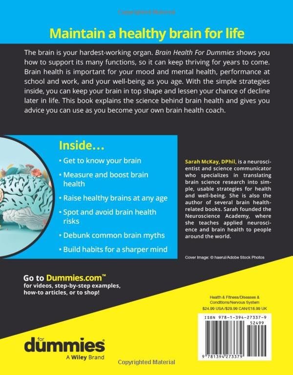 Brain Health For Dummies (For Dummies (Health & Fitness)) by Sarah McKay