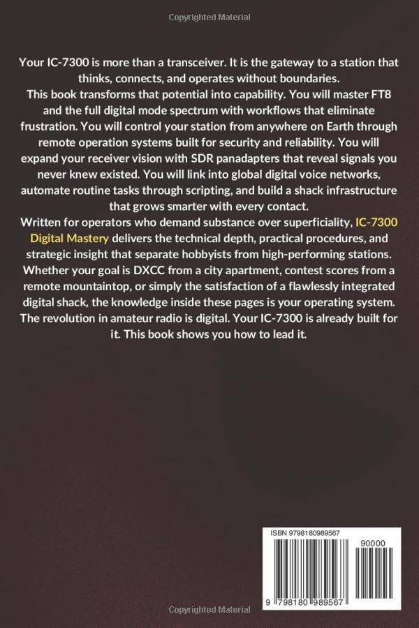 IC-7300 Digital Mastery: The Complete Guide to FT8, Remote Operation, and Building a Connected Smart Shack (The Easy-to-Understand Modern Amateur Radio Mastery Series) by Meera K. Finch
