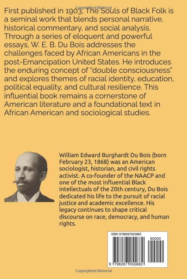 The Souls of Black Folk: Exploring race identity injustice and the struggle for civil rights through essays on African American life history culture education and double consciousness by William Edward Burghardt Du Bois