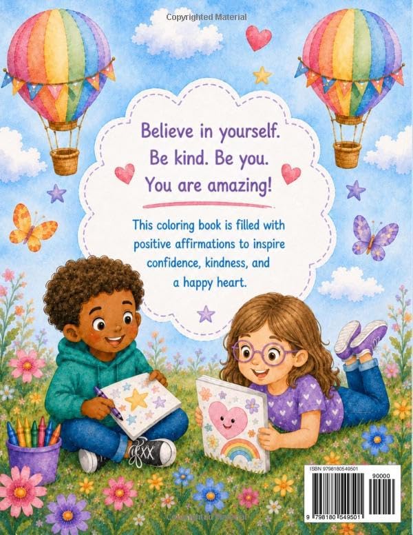 Children's Coloring Book of Affirmations by Sprouting Kindness Studio